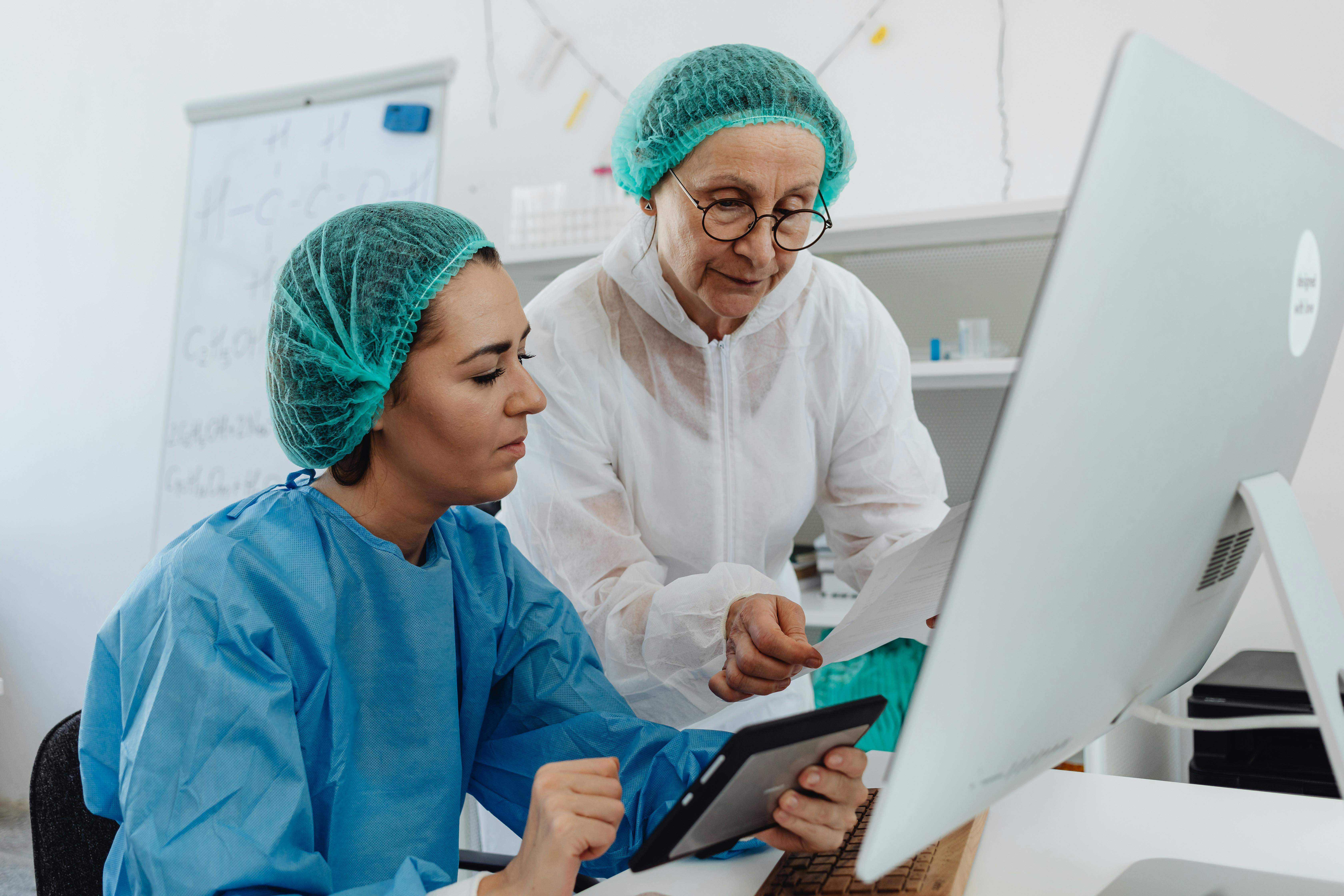 HIPAA compliant file sharing helping streamline collaboration and data accessibility between two lab technicians